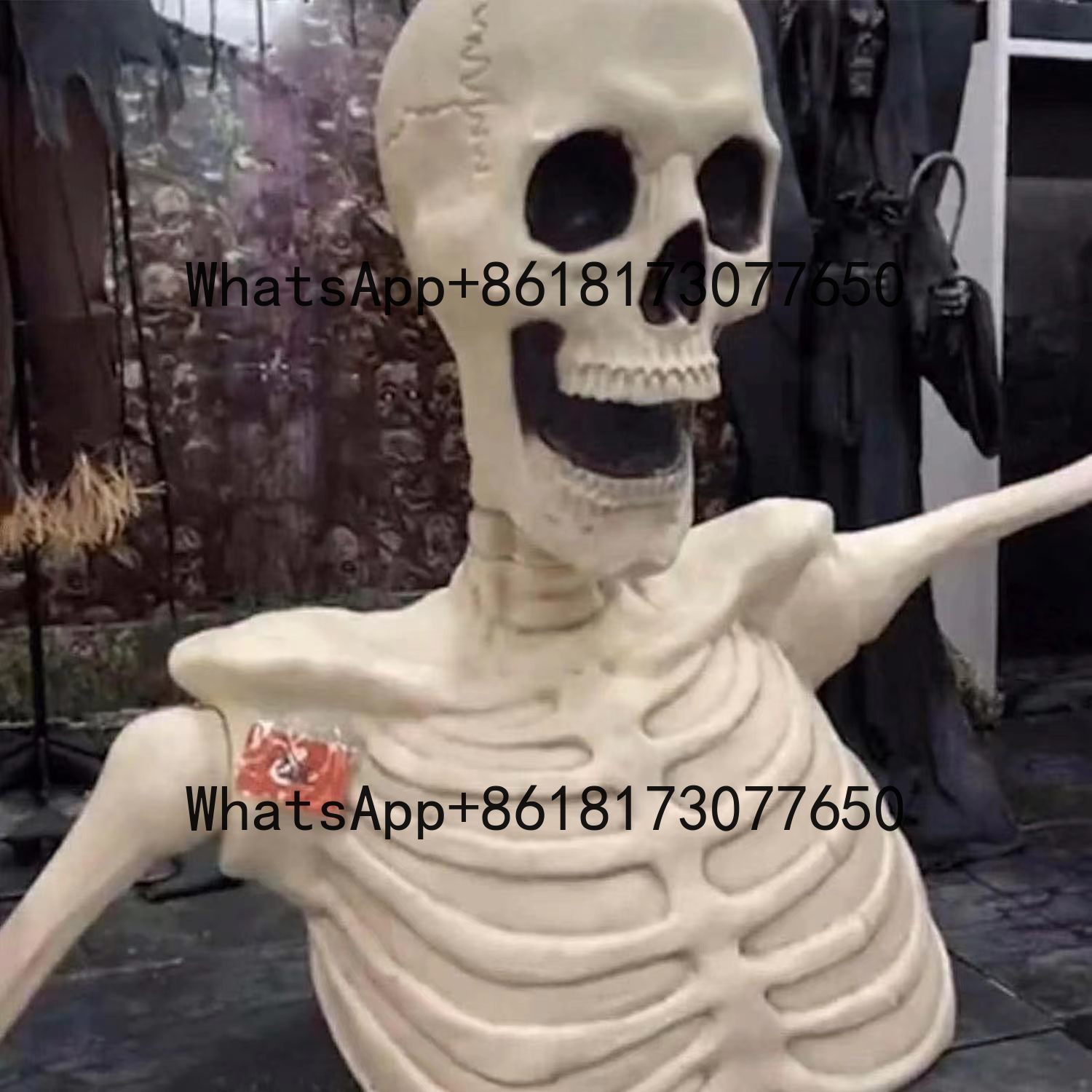 Gardening Tools Big - Terror 12-Foot Big Head Skeleton Ornament
