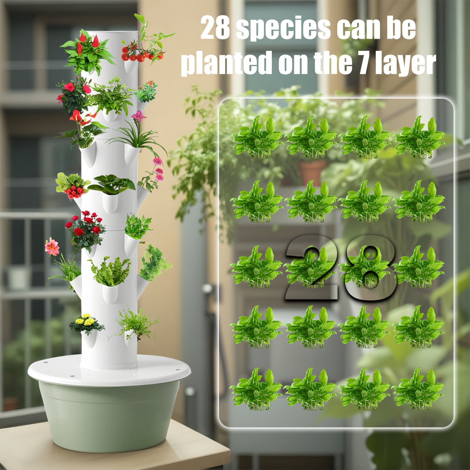 Hydroponic System - Vertical Hydroponic Tower, Indoor Hydroponic System