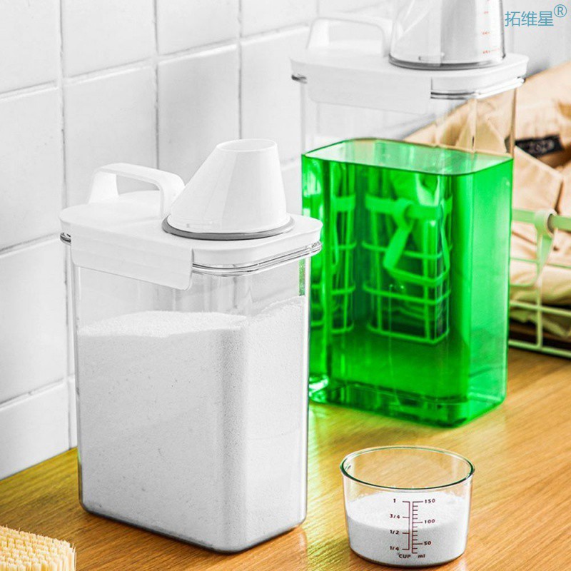 Fertilizer Dispenser - Refillable Laundry Detergent Dispenser Powder Storage