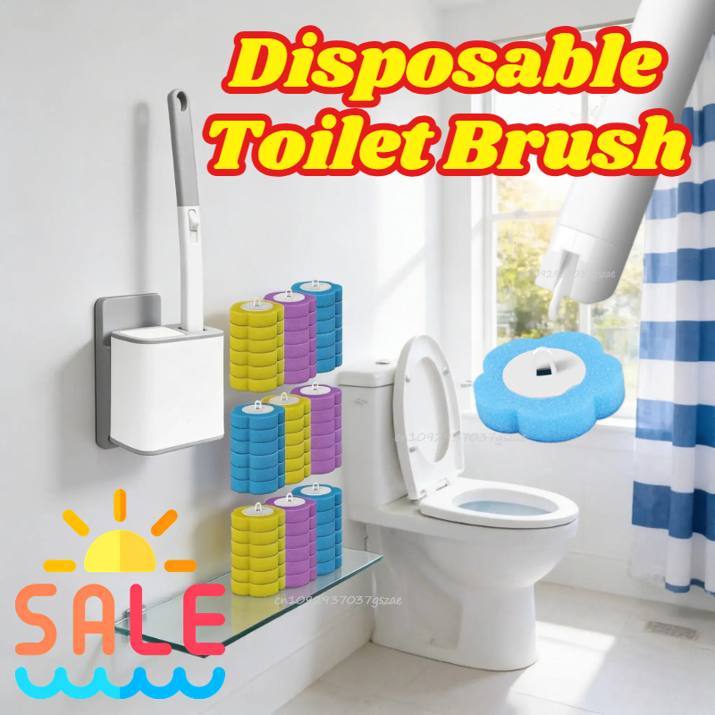 Gardening Tools Long Handle - Disposable Toilet Brush Replaceable Wall-mounted Long
