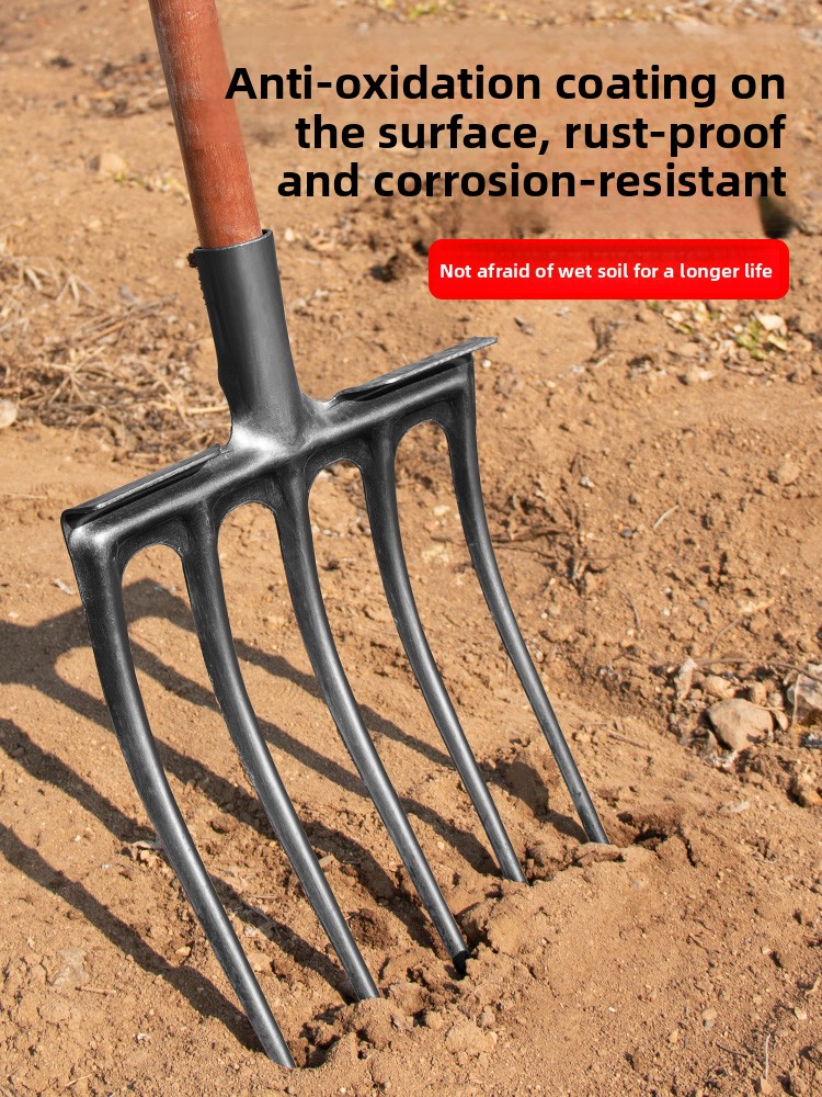 Soil Tilling Fork Farming Tool - مراجعة Spade Digging Fork وسعره