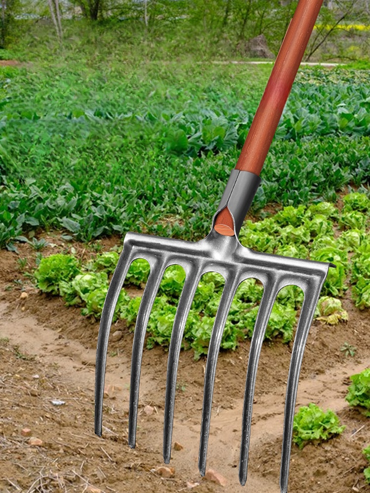 Soil Tilling Fork Farming Tool - مراجعة Spade Digging Fork وسعره