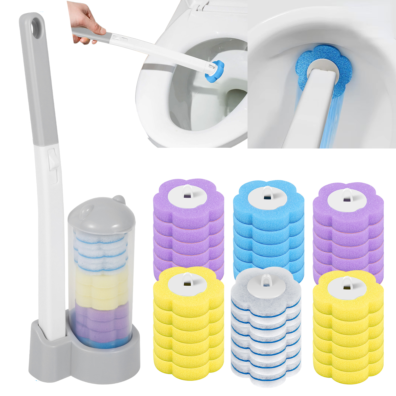 New Toilet Brush Disposable Re - مراجعة Gardening Tools Long Handle وسعره