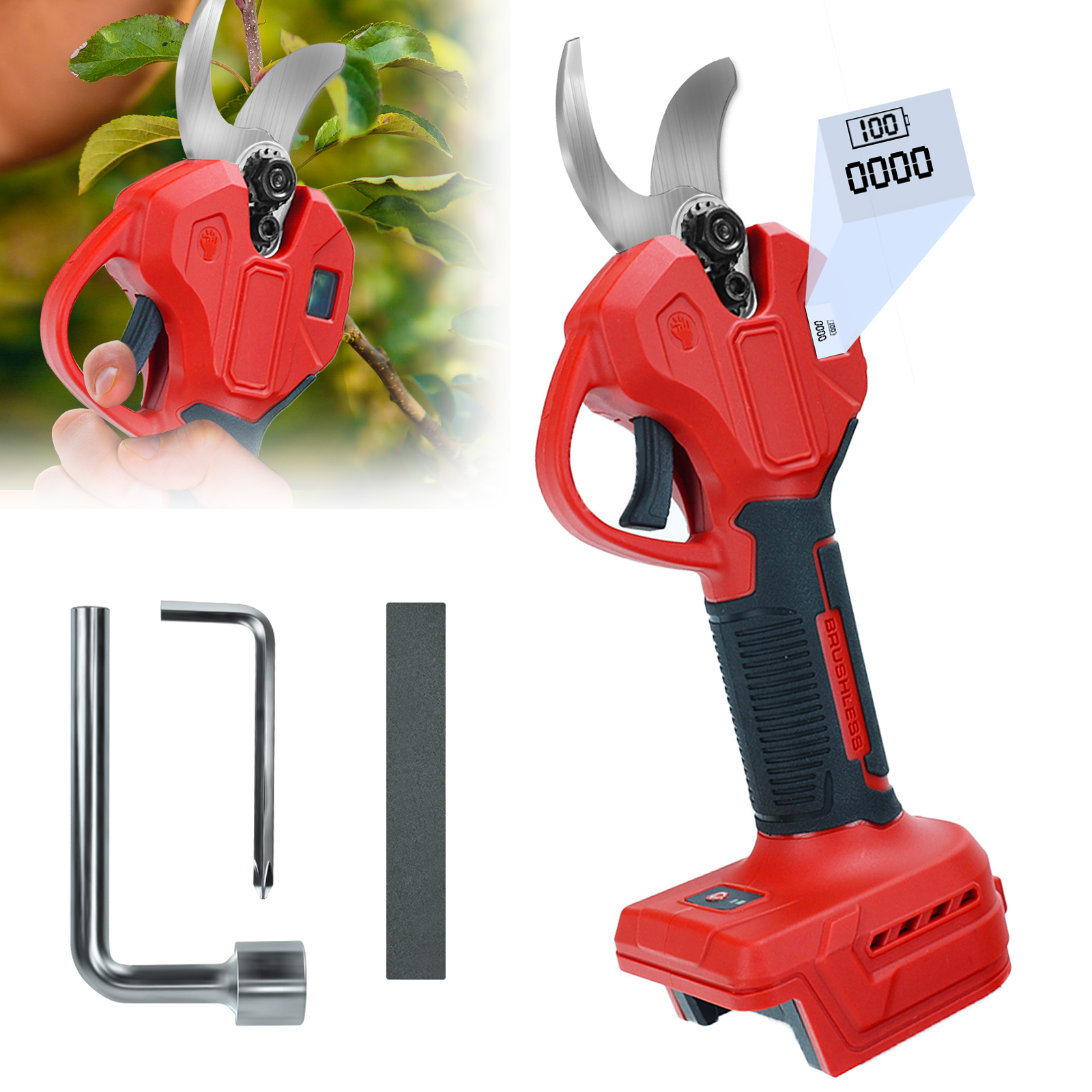 30mm Brushless Electric Prunin - مراجعة Gardening Tools On Sale وسعره