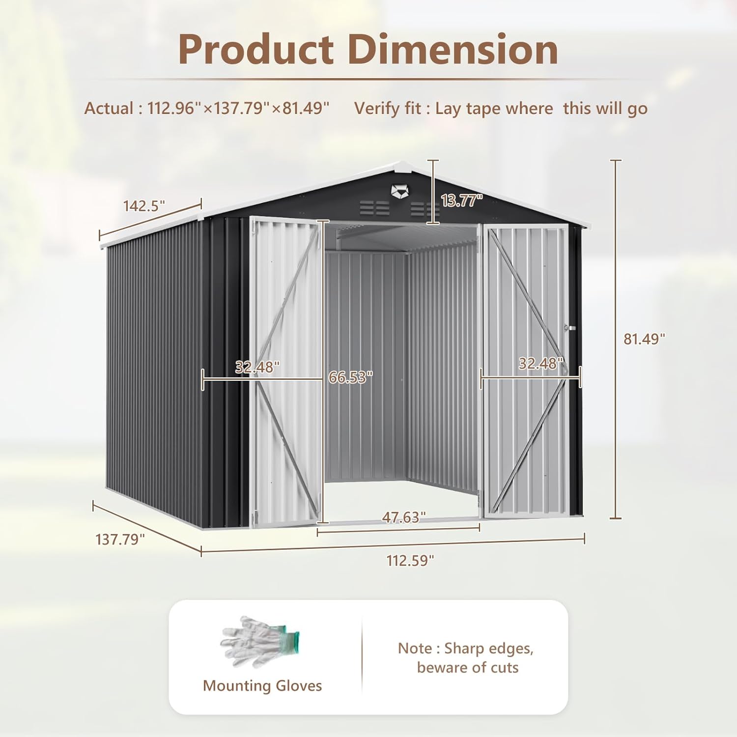 10x12 FT Metal Outdoor Storage - مراجعة Gardening Yard Tools وسعره