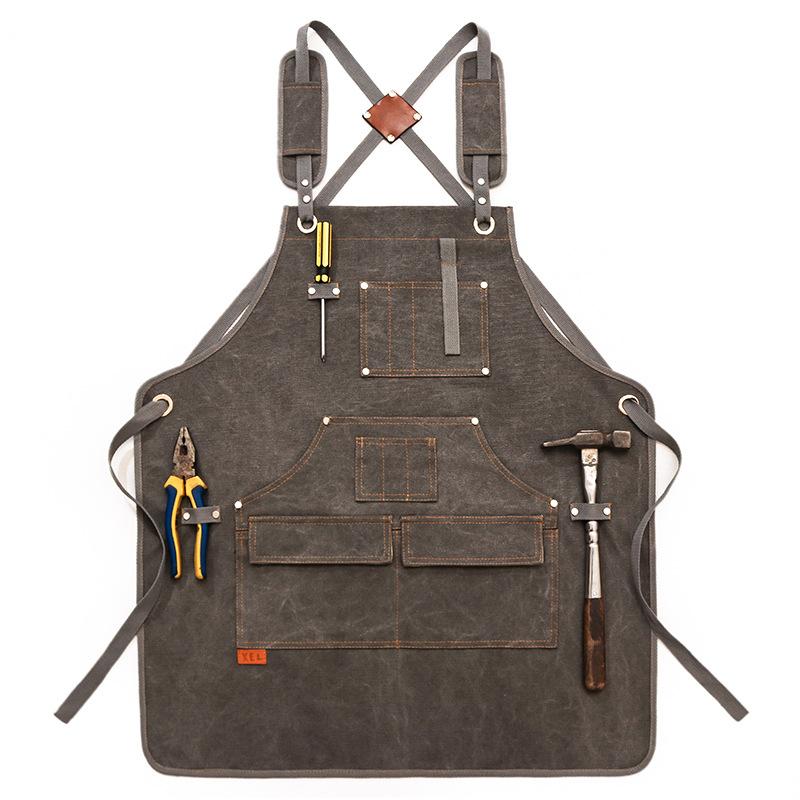 Canvas Apron With Printed Logo - مراجعة Gardening Tools Logo وسعره