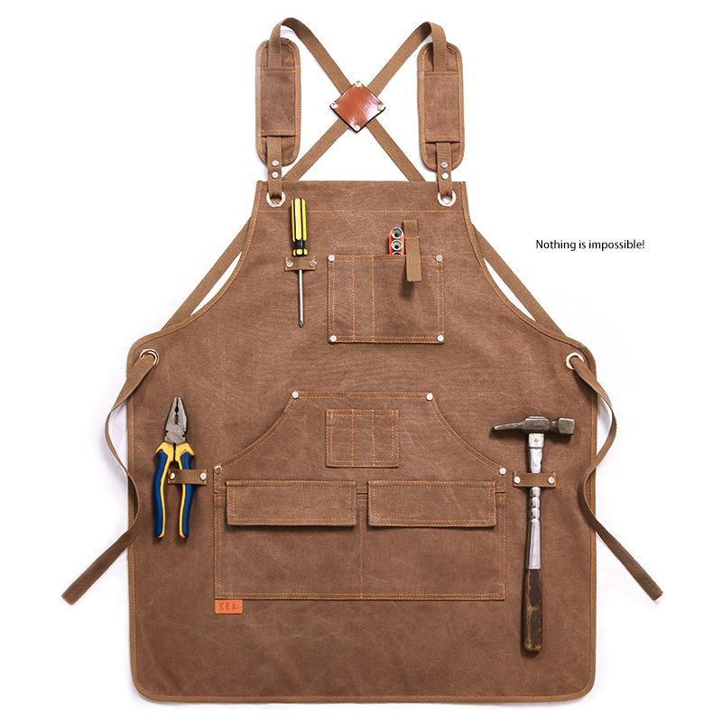 Canvas Apron With Printed Logo - مراجعة Gardening Tools Logo وسعره