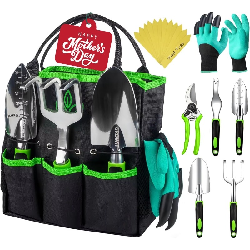 9 Pcs Ergonomic Garden Tool Se - مراجعة Gardening Yard Tools وسعره