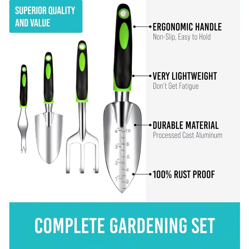 9 Pcs Ergonomic Garden Tool Se - مراجعة Gardening Yard Tools وسعره