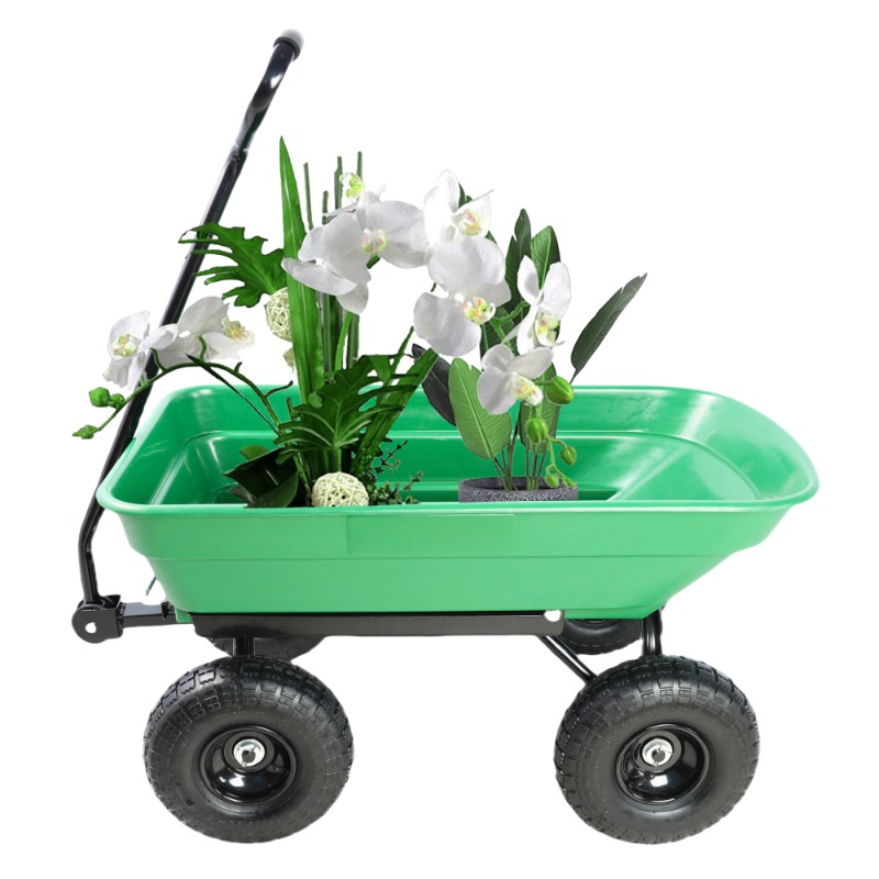Green Plastic Garden Cart with - مراجعة Gardening Tools Big وسعره