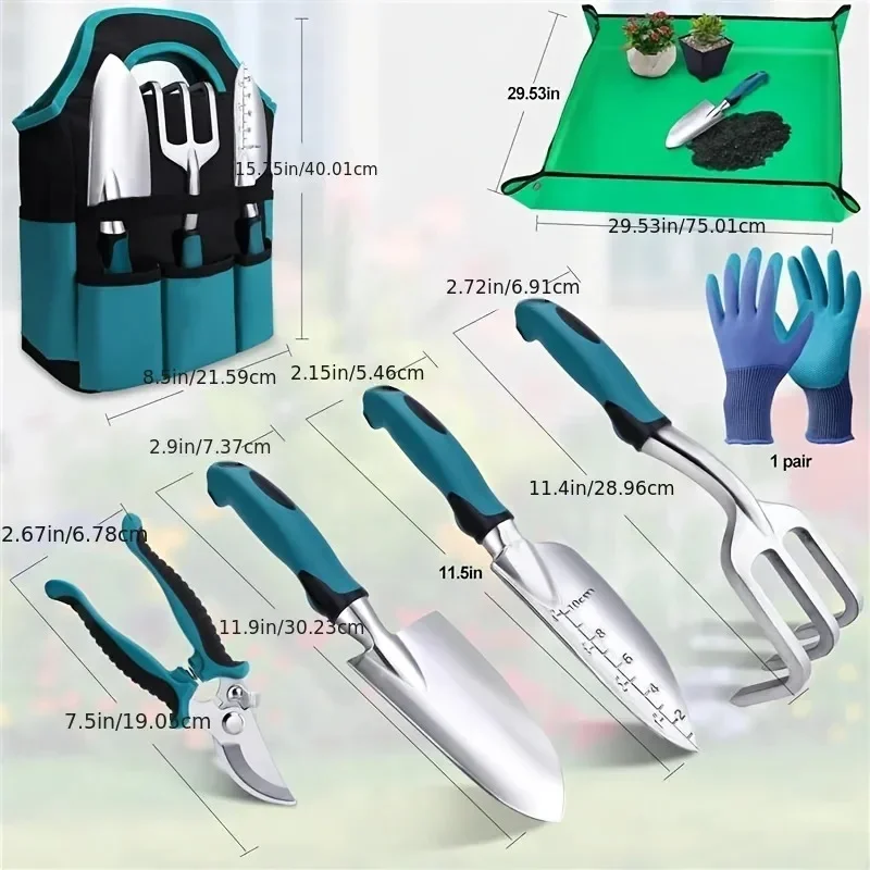 7PCS Garden Hand Tools Set Hea - مراجعة Spade Digging Fork وسعره
