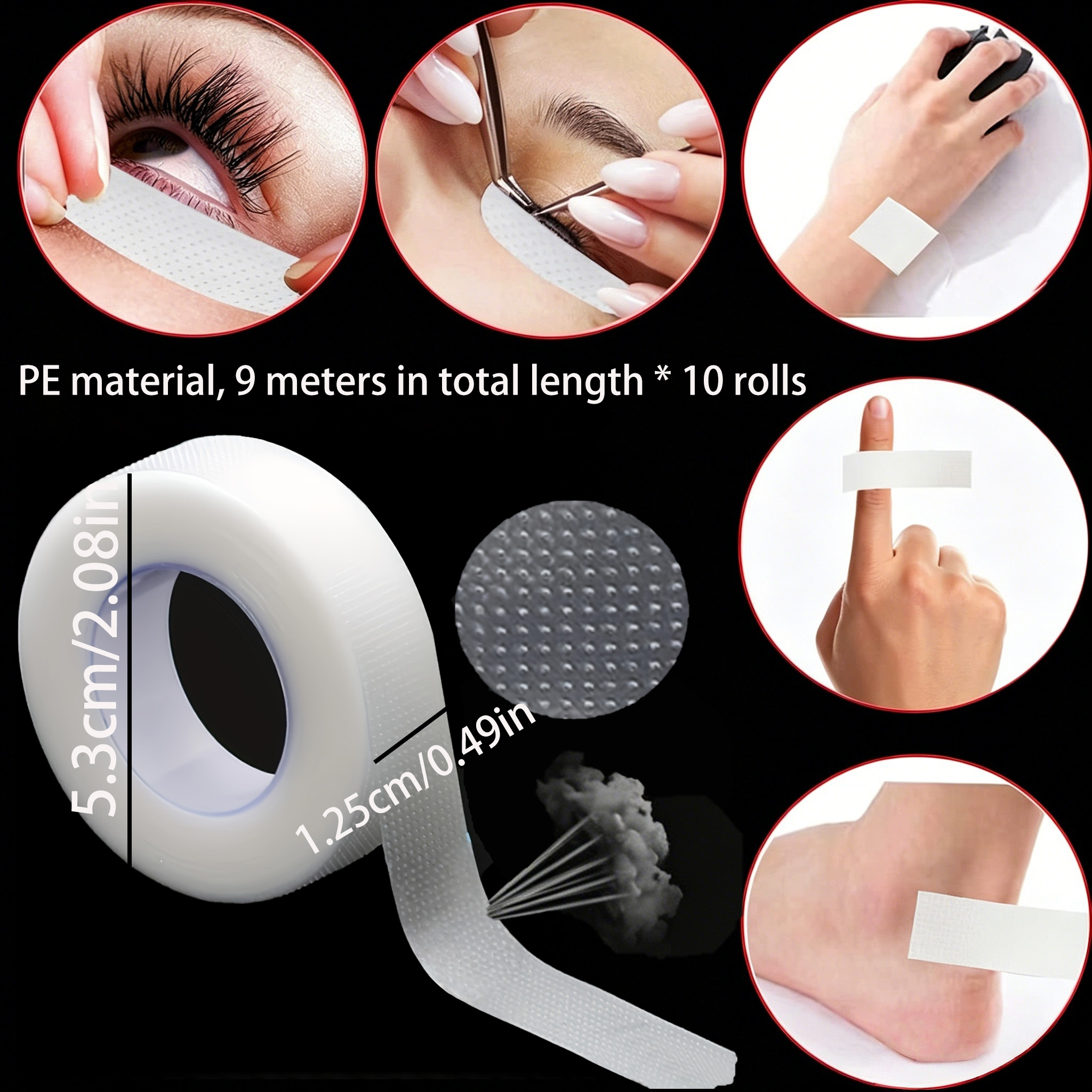 10 Rolls 9m PE Eyelash Extensi - مراجعة Grafting Tape وسعره