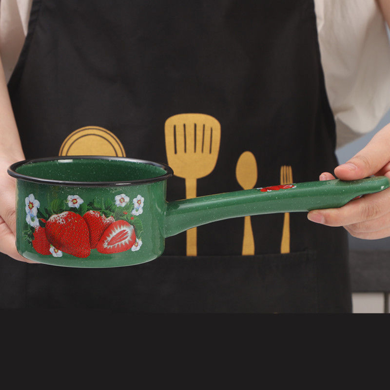Enameled Water Spoon Milk Pot  - مراجعة Gardening Tools Long Handle وسعره