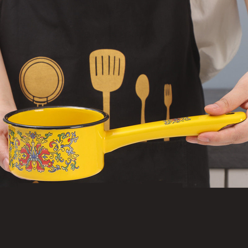 Enameled Water Spoon Milk Pot  - مراجعة Gardening Tools Long Handle وسعره