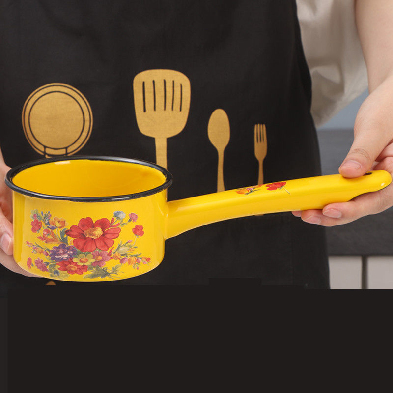 Enameled Water Spoon Milk Pot  - مراجعة Gardening Tools Long Handle وسعره