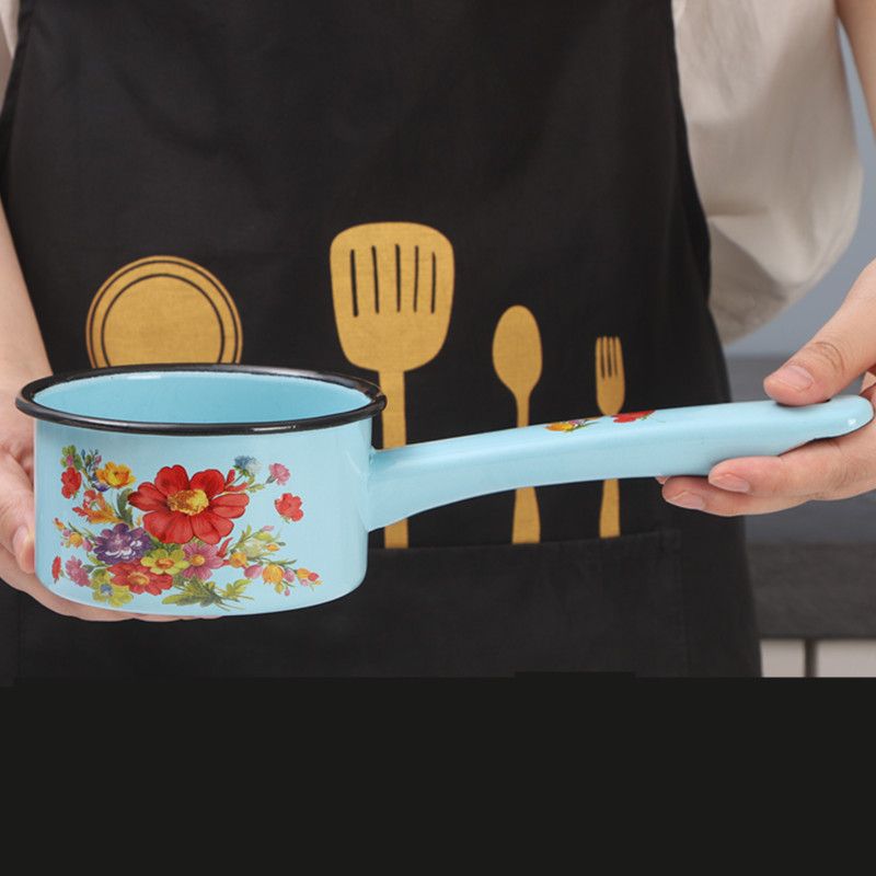 Enameled Water Spoon Milk Pot  - مراجعة Gardening Tools Long Handle وسعره