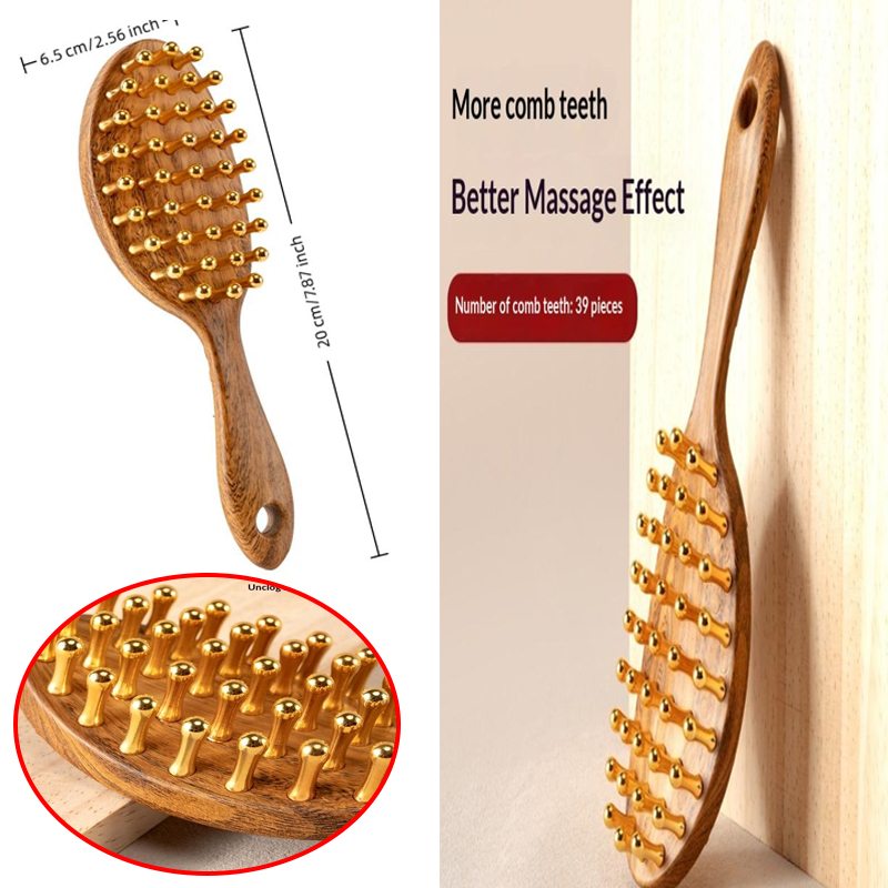 1PCS  Head Copper Tooth Massag - مراجعة Gardening Tools Long Handle وسعره