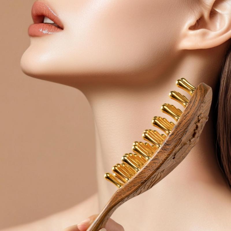 1PCS  Head Copper Tooth Massag - مراجعة Gardening Tools Long Handle وسعره