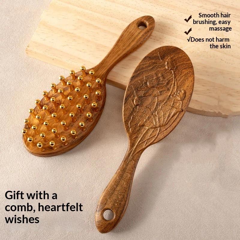 1PCS  Head Copper Tooth Massag - مراجعة Gardening Tools Long Handle وسعره