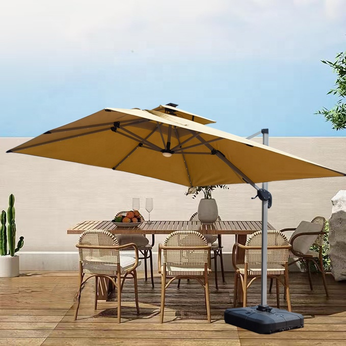 L  Big Size Cantilever Parasol - مراجعة Gardening Tools Logo وسعره
