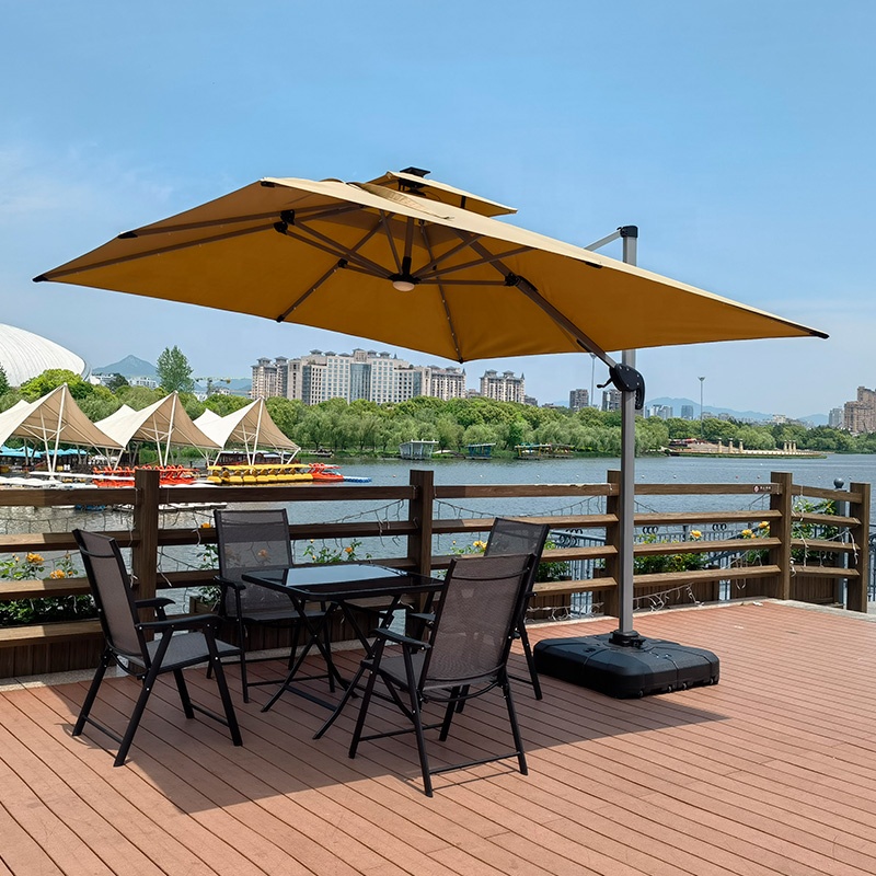 L  Big Size Cantilever Parasol - مراجعة Gardening Tools Logo وسعره
