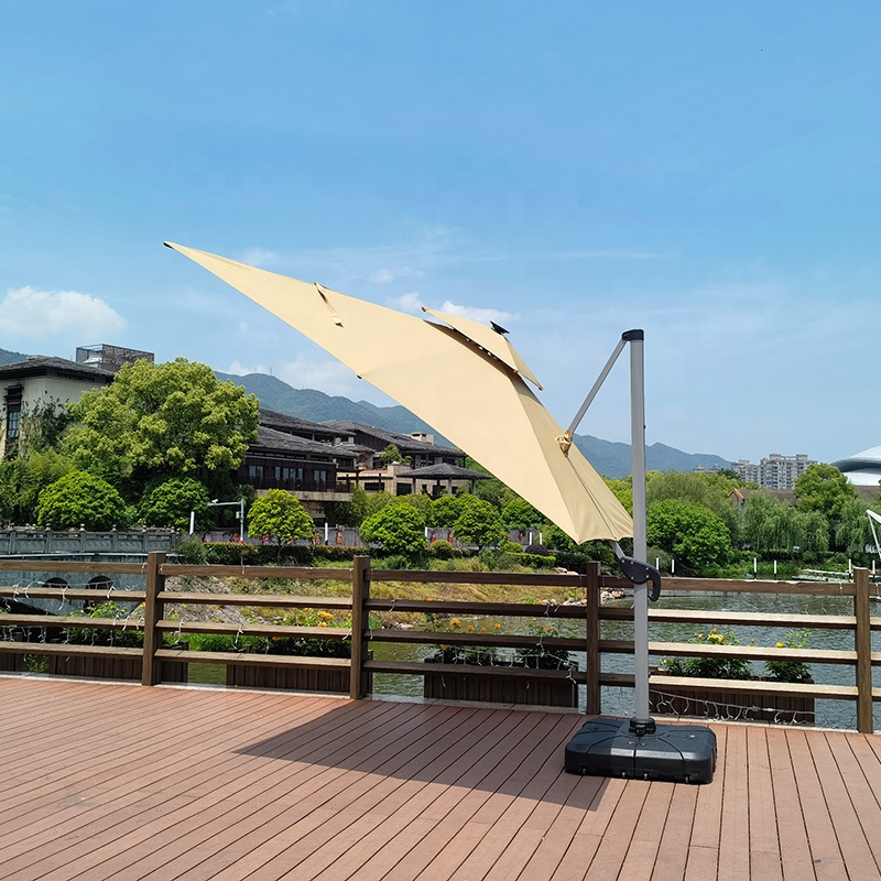 L  Big Size Cantilever Parasol - مراجعة Gardening Tools Logo وسعره