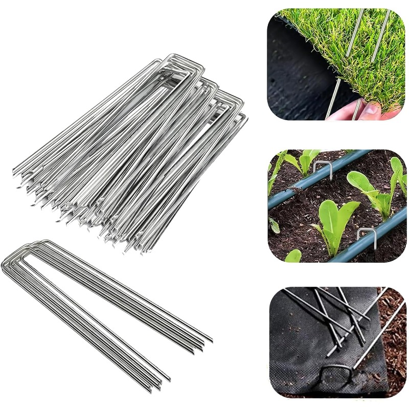 10 Pcs U-shaped Garden Nails A - مراجعة Gardening Tools Used وسعره