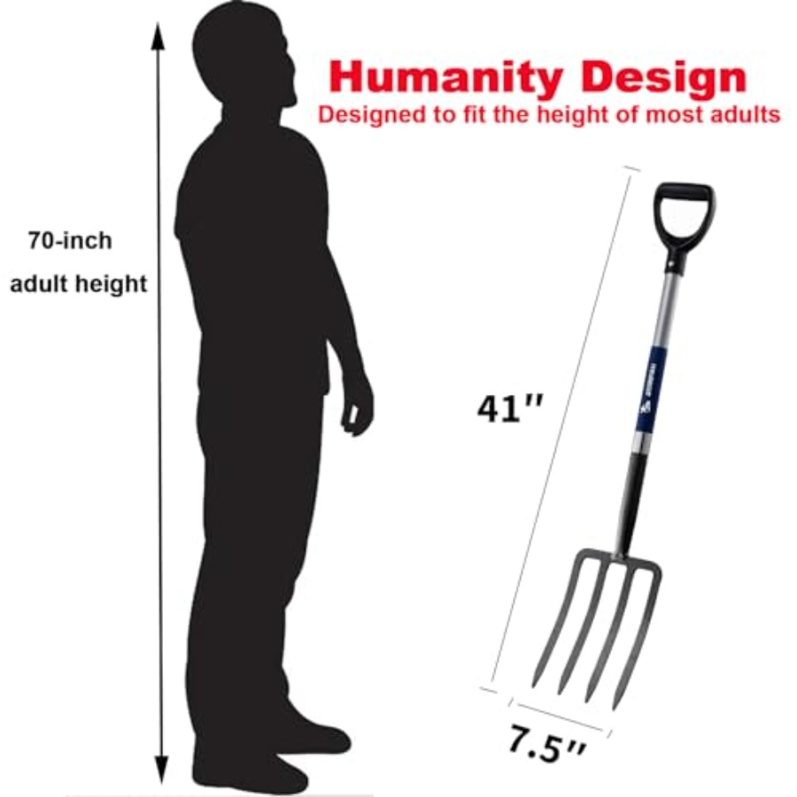 4-Tine Spading Digging Fork Ga - مراجعة Spade Digging Fork وسعره