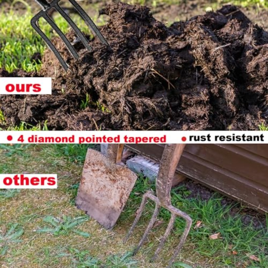 4-Tine Spading Digging Fork Ga - مراجعة Spade Digging Fork وسعره