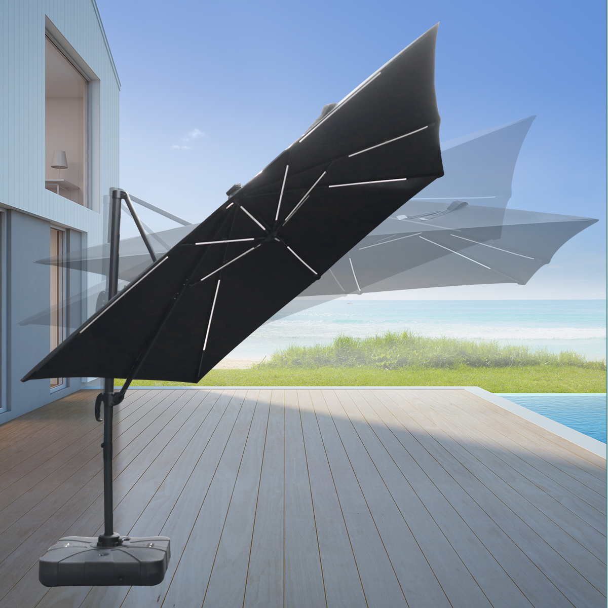 Custom Garden Roman Umbrella P - مراجعة Gardening Tools Logo وسعره
