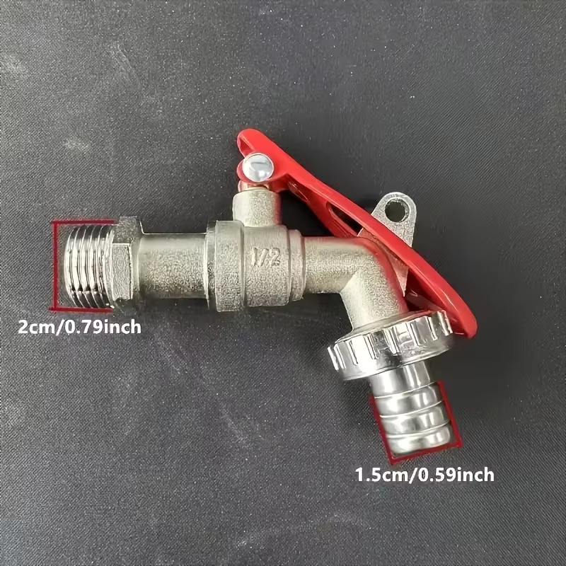 1Pc 1/2 Inch Zinc Alloy Faucet - مراجعة Gardening Yard Tools وسعره