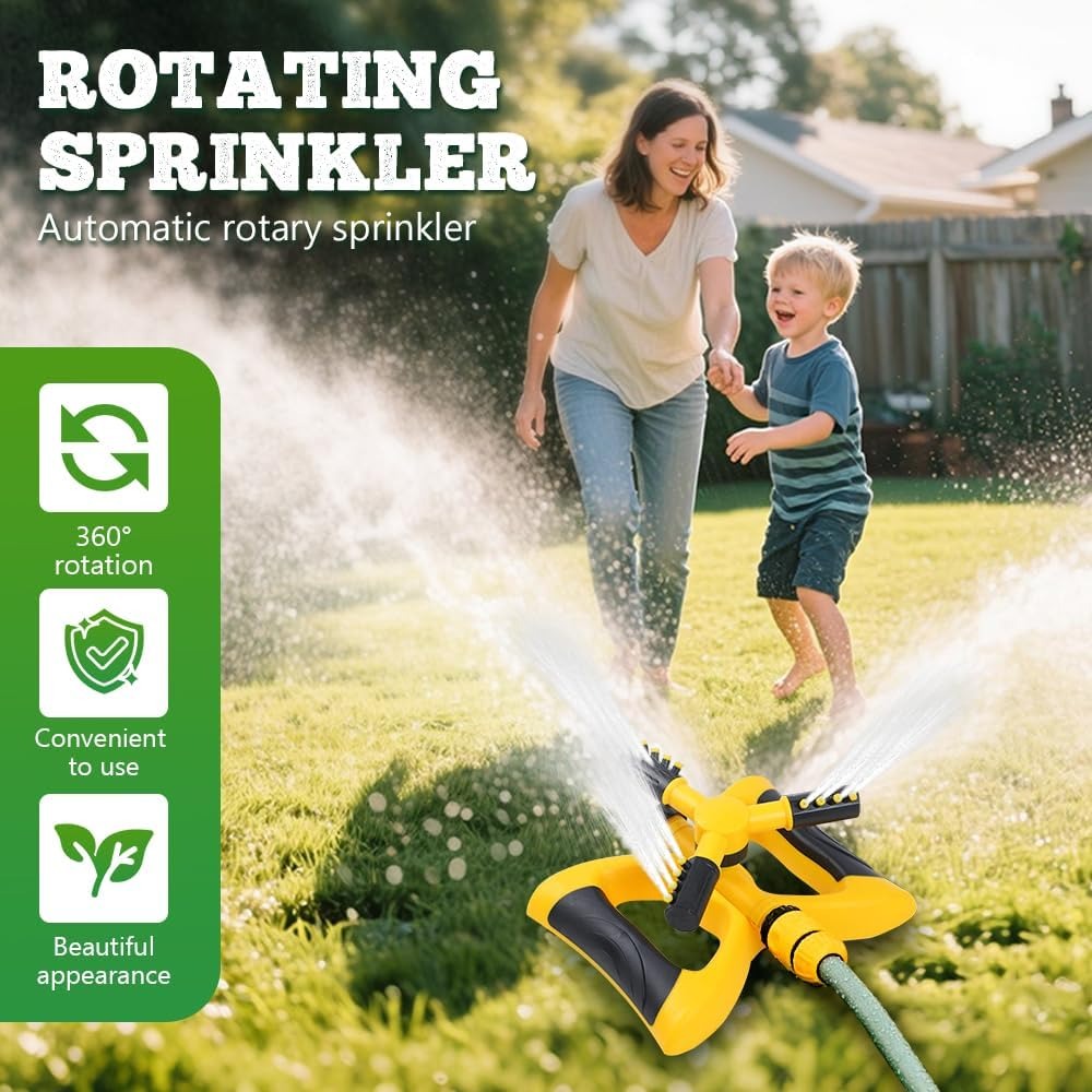 360-Degree Automatic Rotating  - مراجعة Gardening Yard Tools وسعره