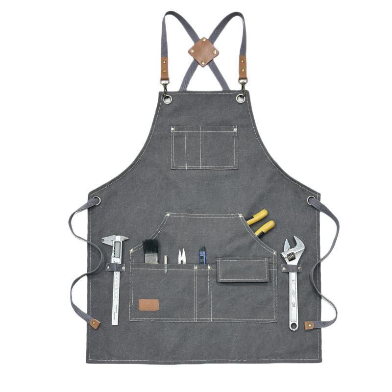 Canvas Apron With Multiple Poc - مراجعة Gardening Tools Logo وسعره
