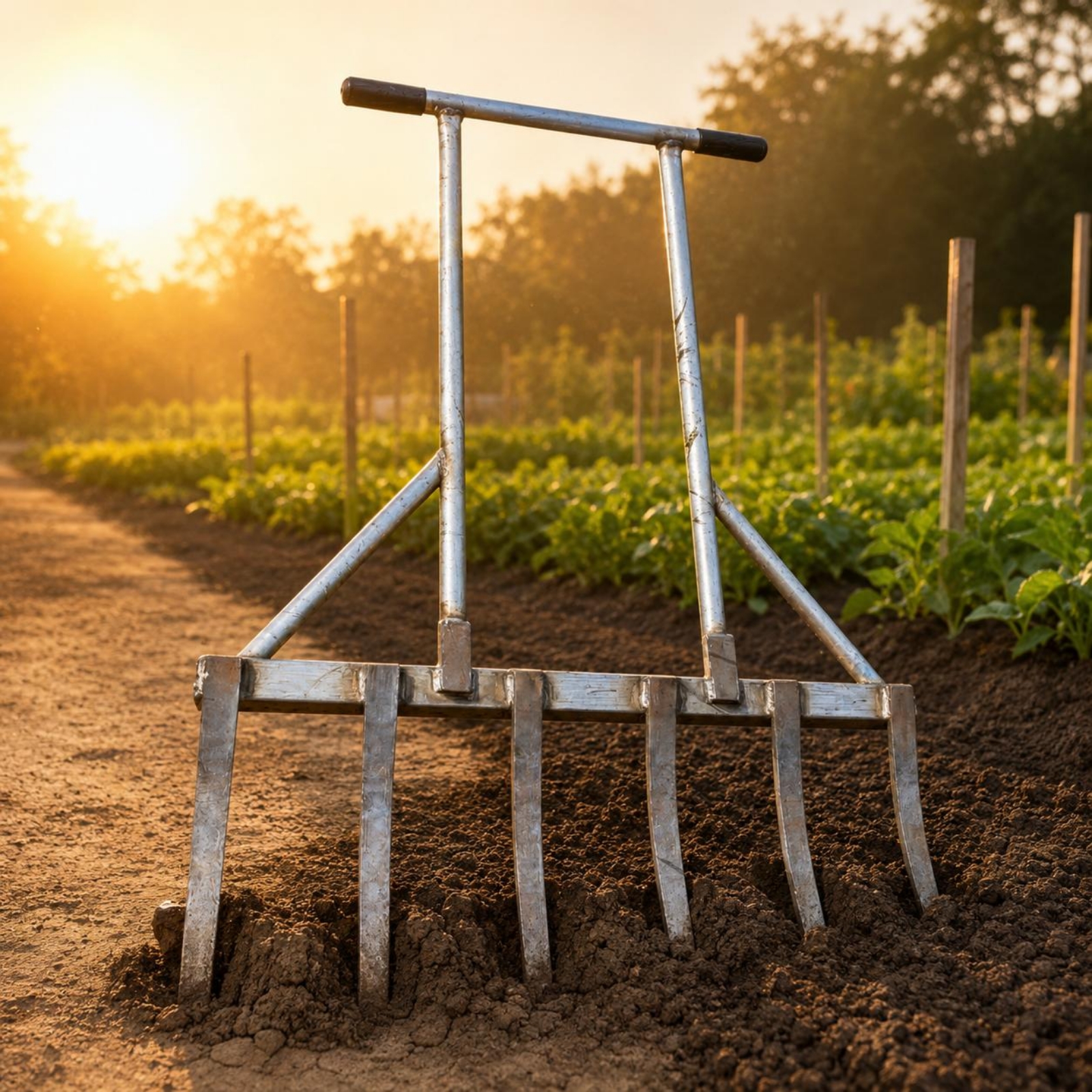 Steel Tines Fourche Agricole D - مراجعة Gardening Tools Heavy Duty وسعره