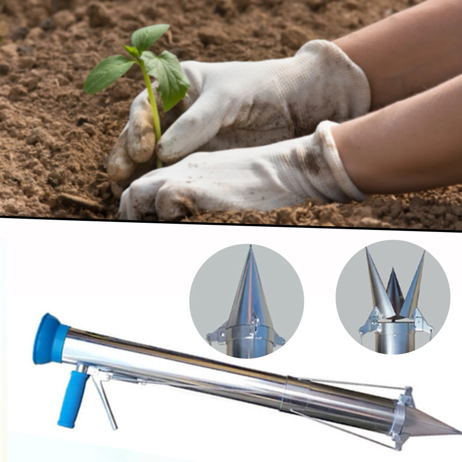 Stainless Steel Manual Seedlin - مراجعة Gardening Tools Long Handle وسعره
