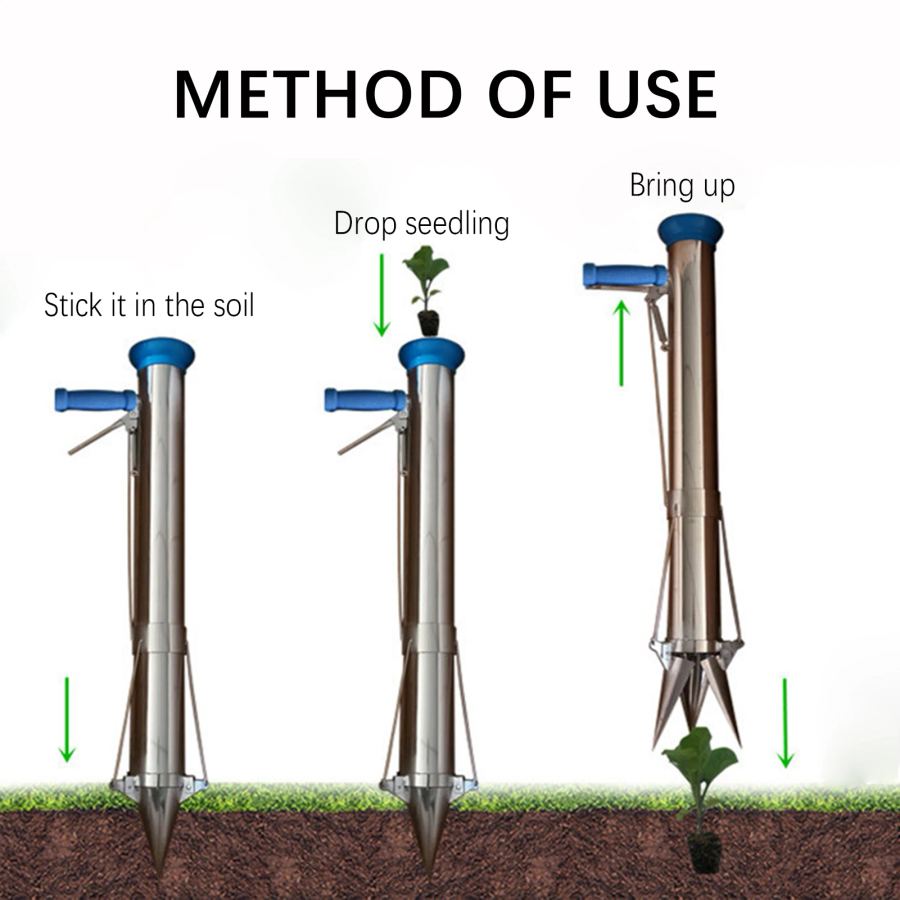 Stainless Steel Manual Seedlin - مراجعة Gardening Tools Long Handle وسعره