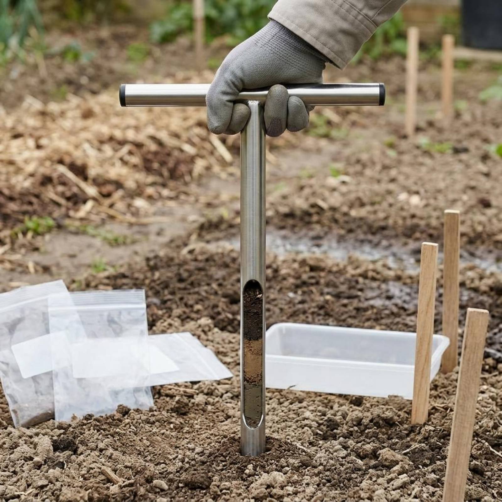 Stainless Steel Soil Sampler E - مراجعة Gardening Tools Long Handle وسعره