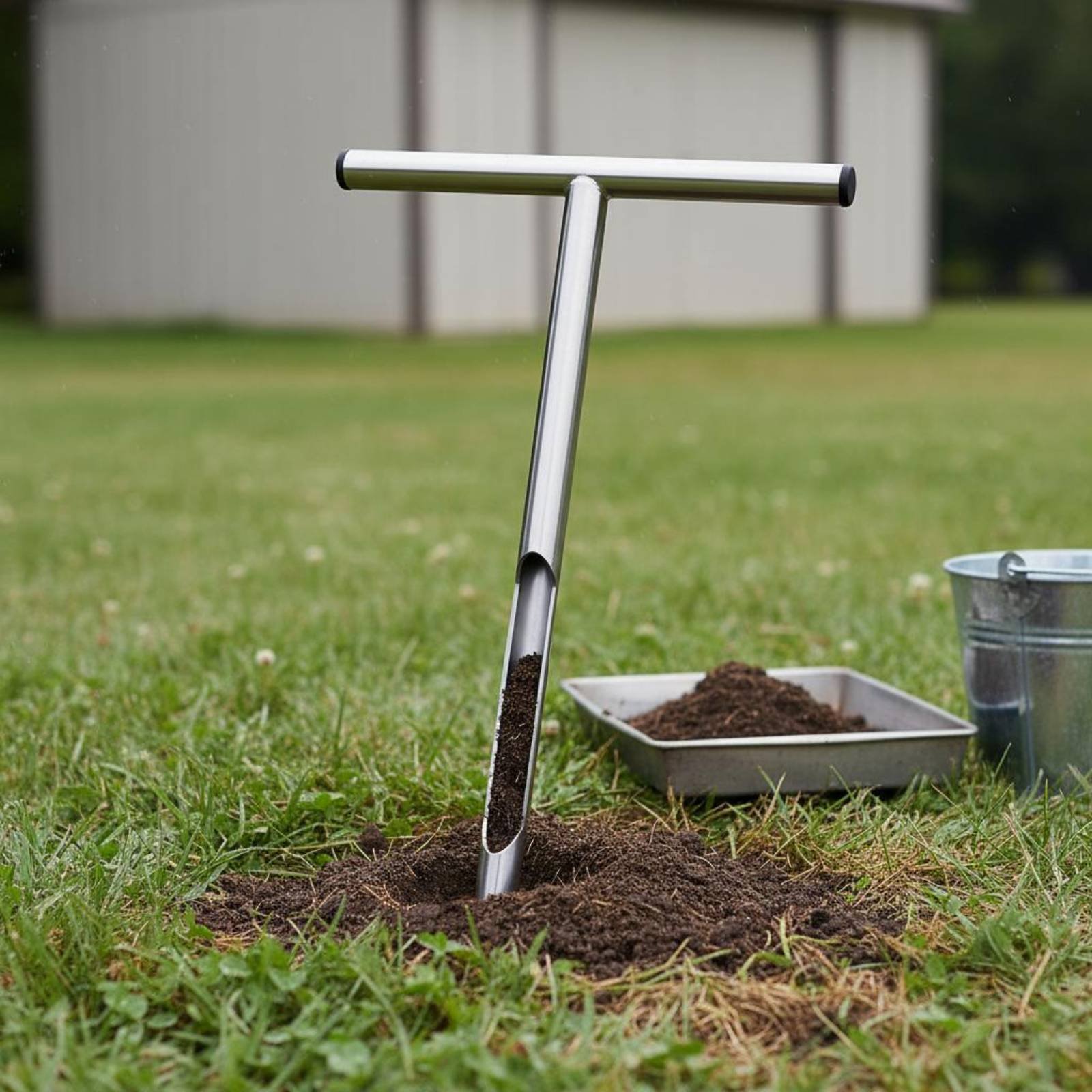Stainless Steel Soil Sampler E - مراجعة Gardening Tools Long Handle وسعره