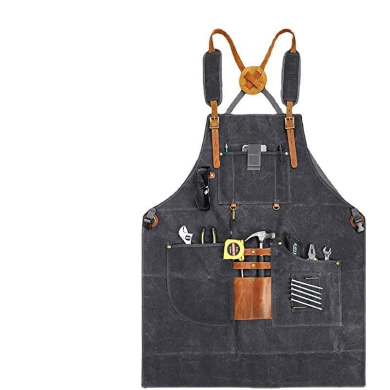 Men Canvas Apron Multifunction - مراجعة Gardening Tools Logo وسعره