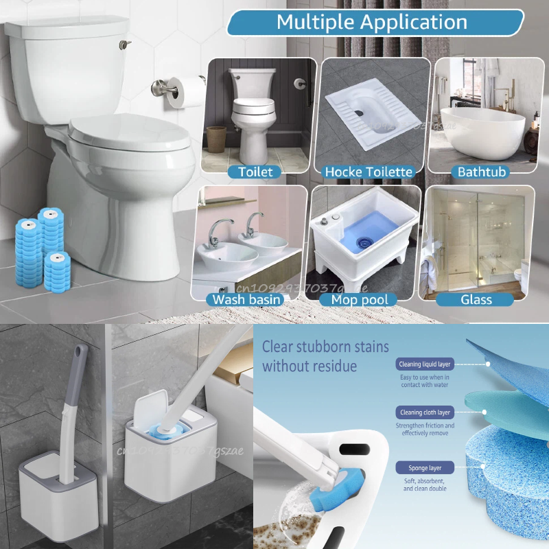 Disposable Toilet Brush Replac - مراجعة Gardening Tools Long Handle وسعره