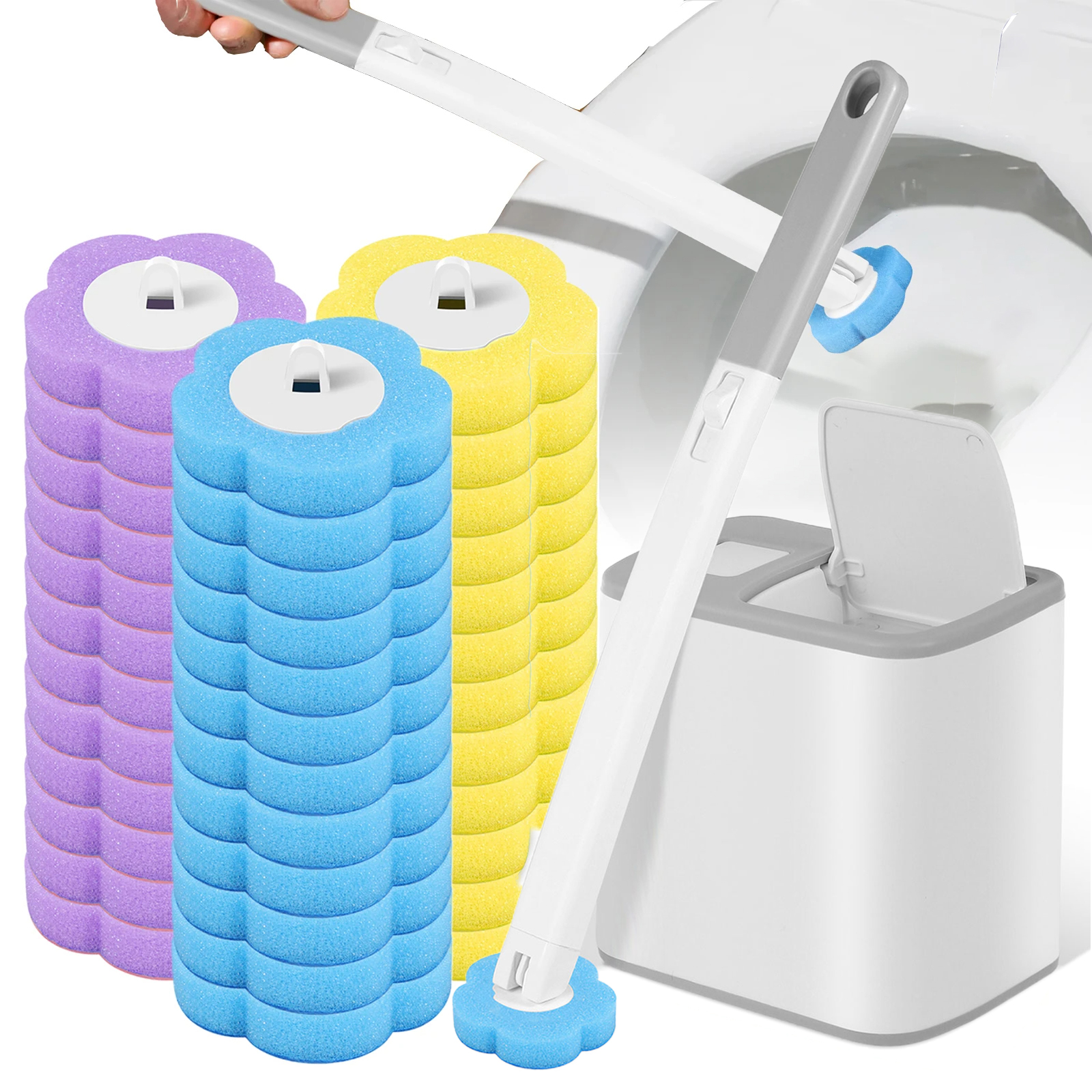 Toilet Brush Disposable Replac - مراجعة Gardening Tools Long Handle وسعره