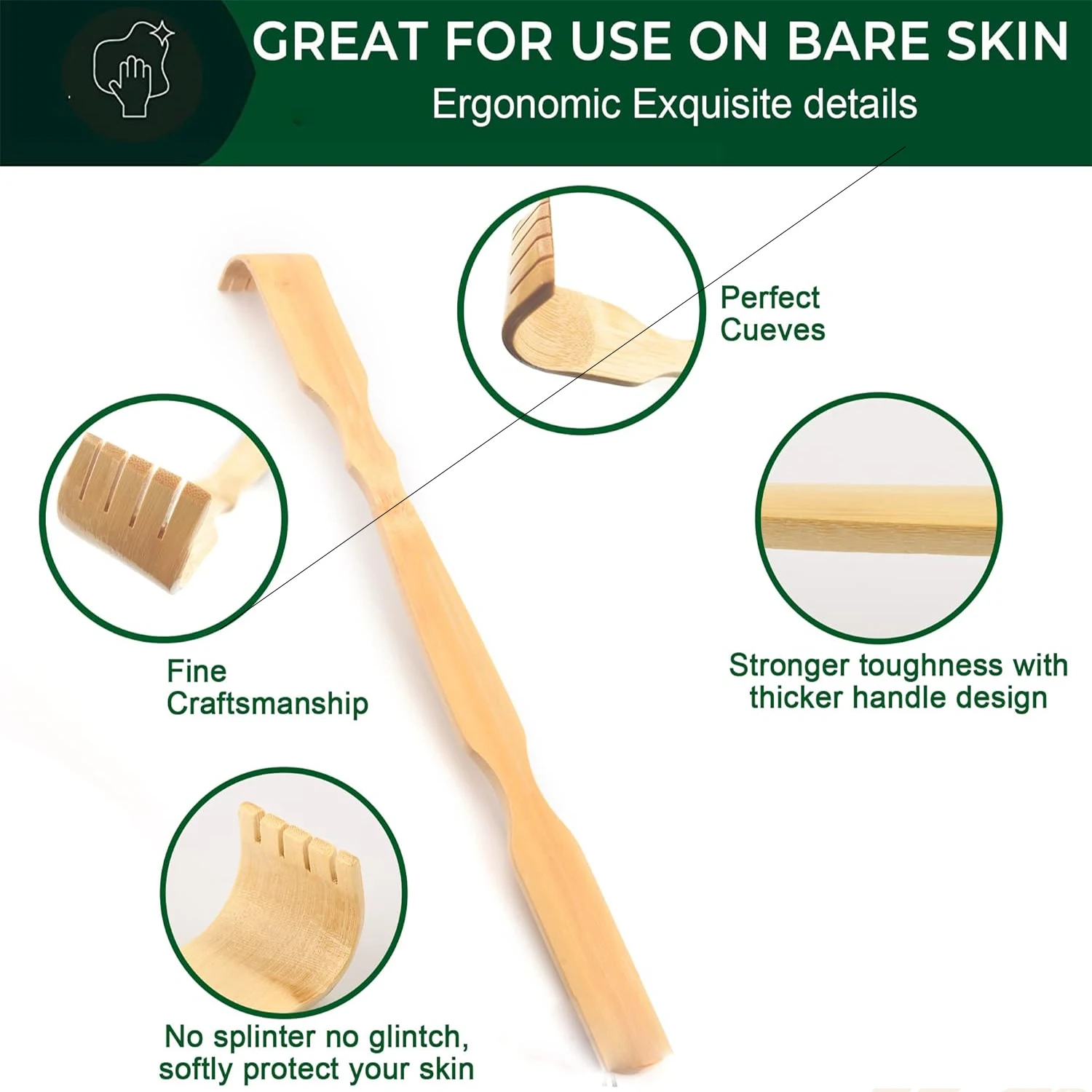 Bamboo Back Scratcher – Natura - مراجعة Gardening Tools Long Handle وسعره