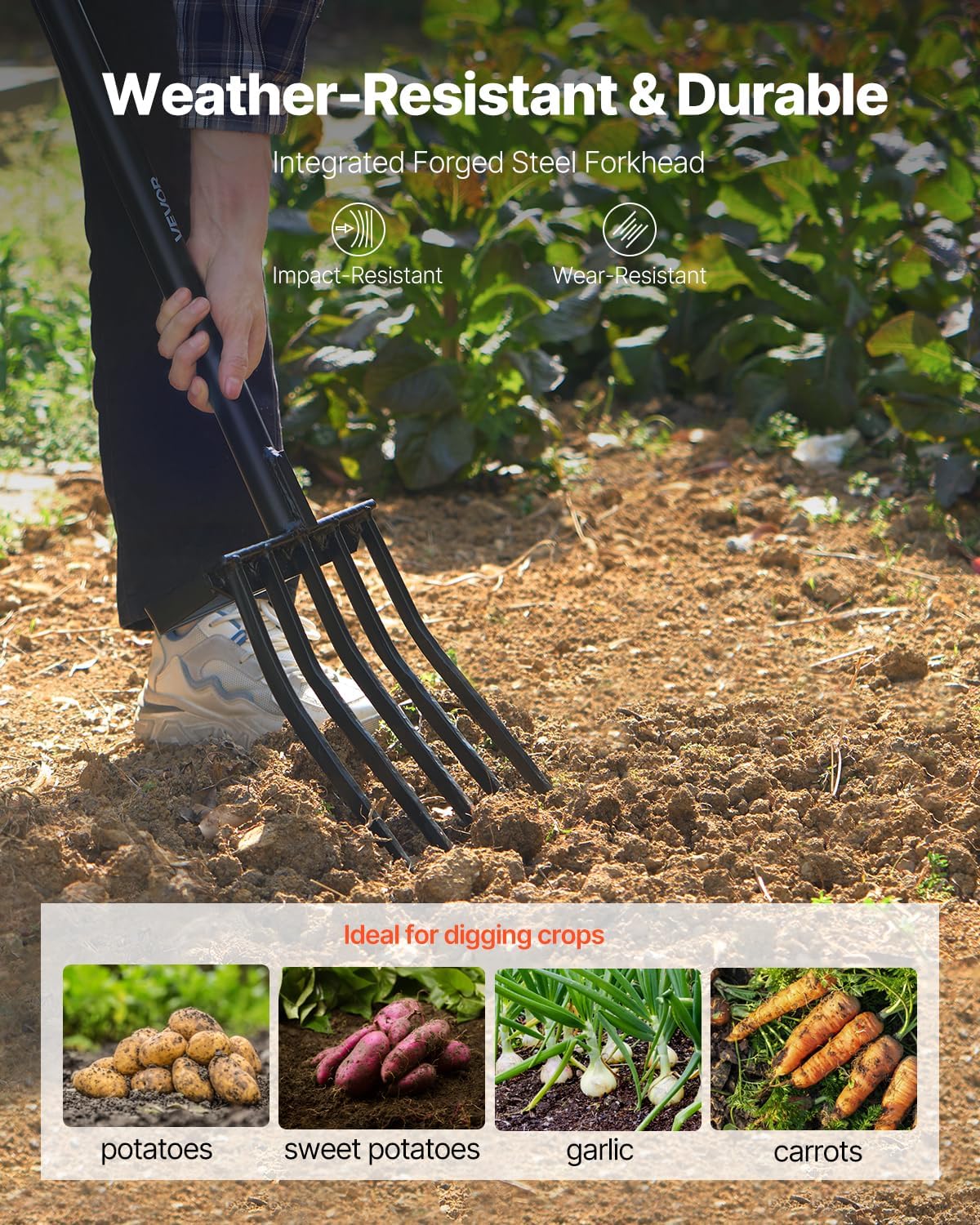 VEVOR Garden Fork, 5-Tine Gard - مراجعة Spade Digging Fork وسعره