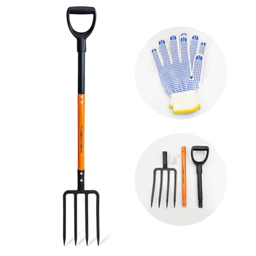 Pitch Fork for Garden 4-Tines  - مراجعة Spade Digging Fork وسعره