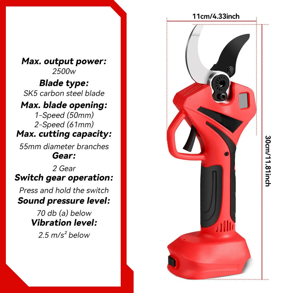 55mm Brushless Electric Scisso - مراجعة Gardening Tools On Sale وسعره