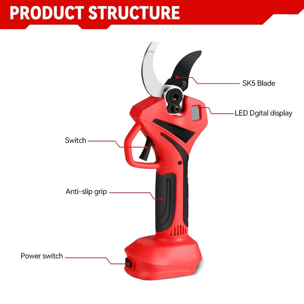 55mm Brushless Electric Scisso - مراجعة Gardening Tools On Sale وسعره